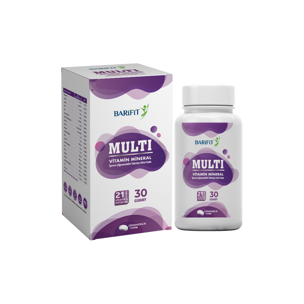 BARİFİT ÇİĞNENEBİLİR MULTİVİTAMİN TAKVİYESİ (30 Gummy)