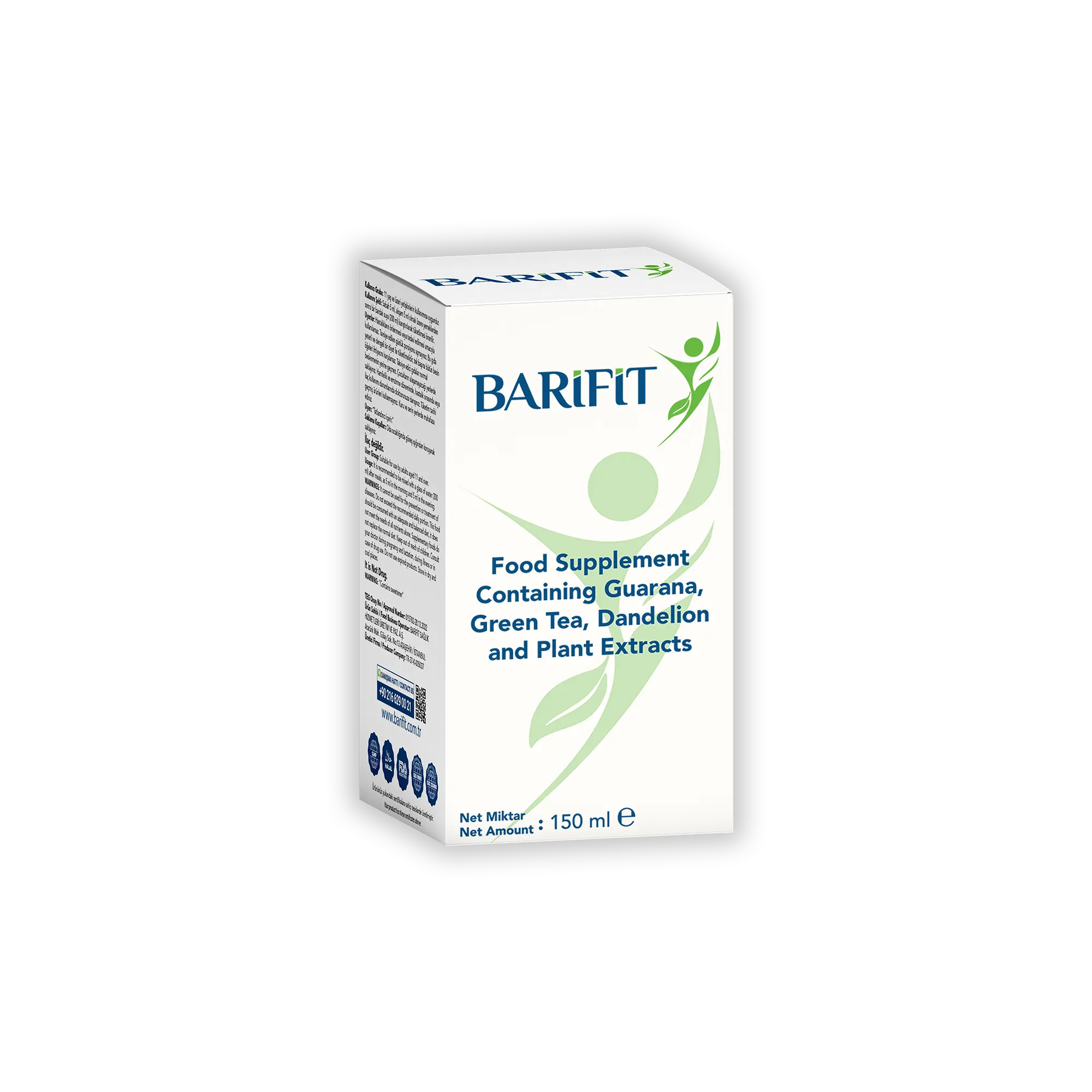 BARİFİT - Edema Relief Liquid (Food Supplement Containing Guarana, Green Tea, Dandelion and Plant Extracts)